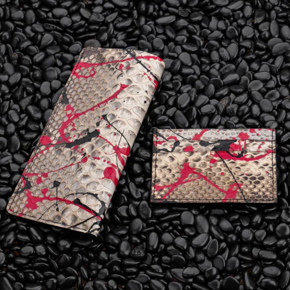 Exclusive Python Leather Gift Set – Premium Feel - Red Rampage Color - Picture 4 of 5